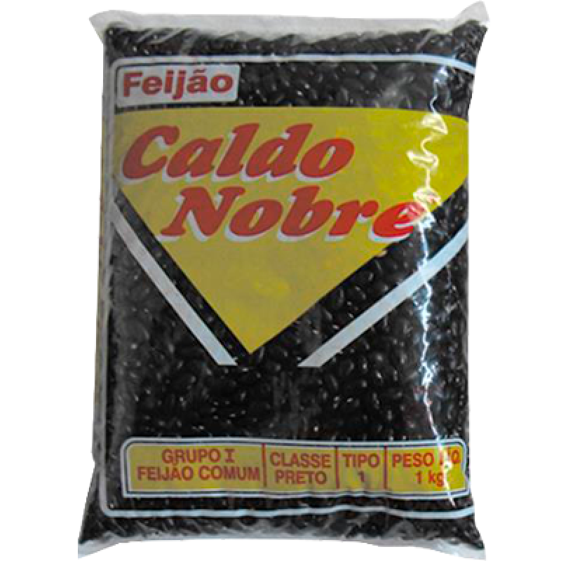 Feijão Preto Tipo 1 Caldo Nobre - Pacote 1kg